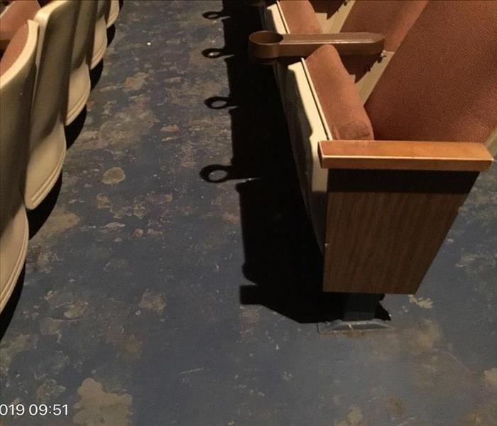 flooring cleaned with no mold in auditorium