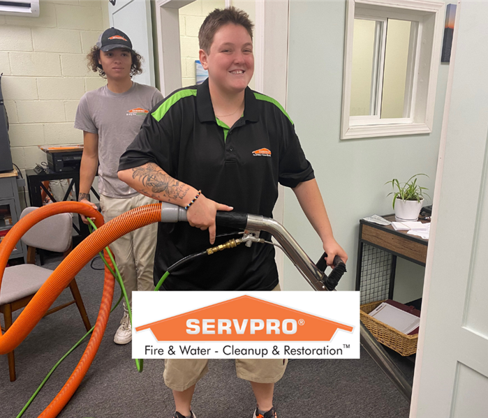 Two SERVPRO team members at work