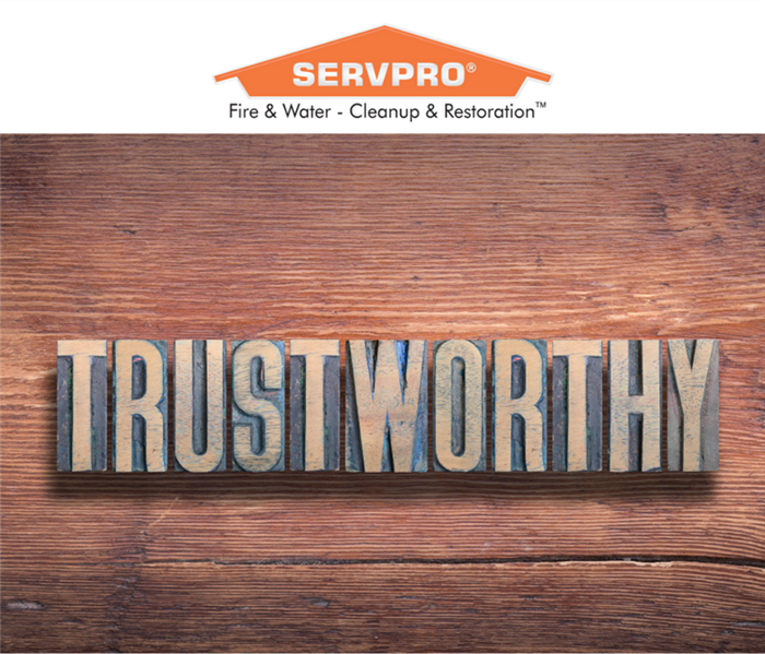 The words "Trustworthy" on a wooden background.